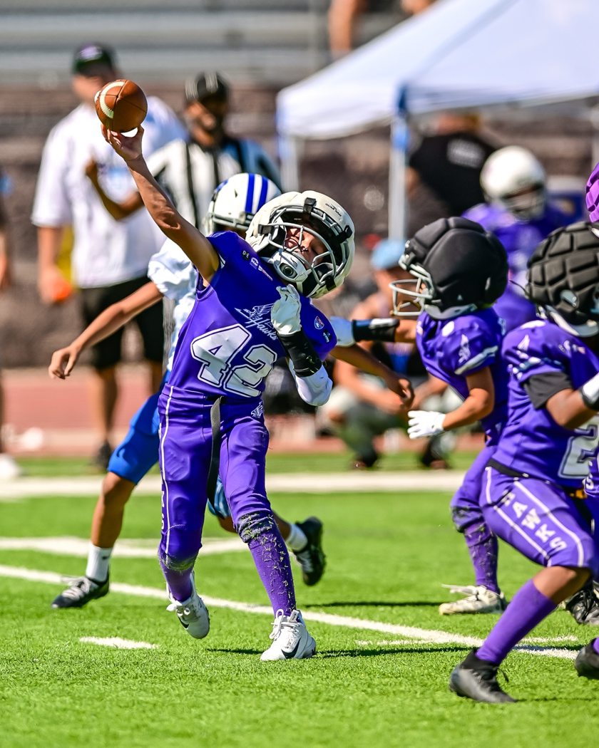 Flag football action photographed by Vegas Photo Guys